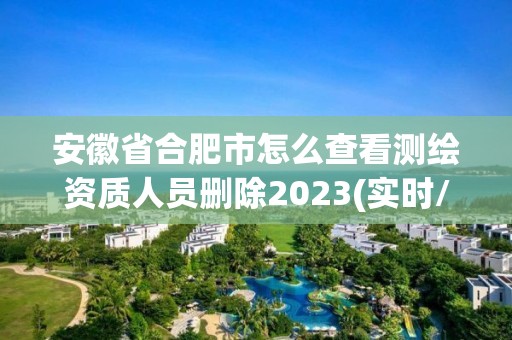 安徽省合肥市怎么查看測繪資質人員刪除2023(實時/更新中)