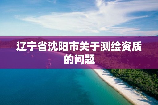 遼寧省沈陽市關于測繪資質的問題