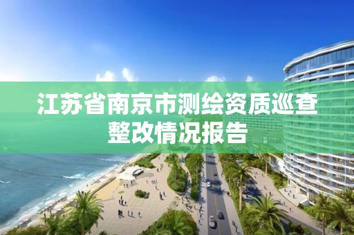 江蘇省南京市測繪資質巡查整改情況報告