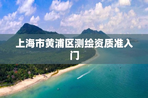 上海市黃浦區(qū)測繪資質(zhì)準(zhǔn)入門