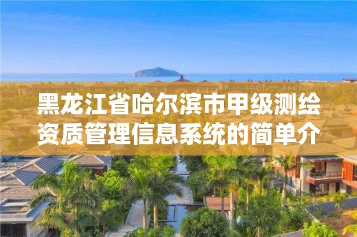 黑龍江省哈爾濱市甲級測繪資質管理信息系統的簡單介紹