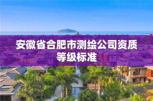 安徽省合肥市測(cè)繪公司資質(zhì)等級(jí)標(biāo)準(zhǔn)