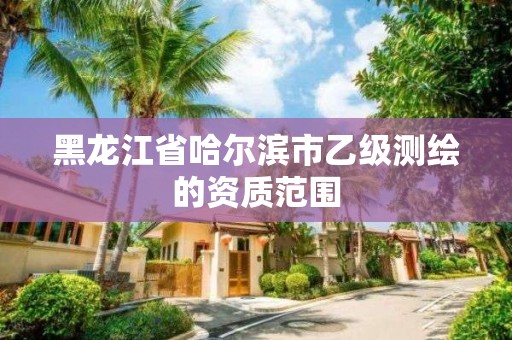 黑龍江省哈爾濱市乙級測繪的資質范圍