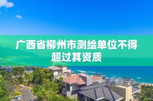 廣西省柳州市測繪單位不得超過其資質