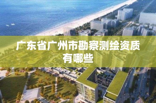 廣東省廣州市勘察測繪資質有哪些