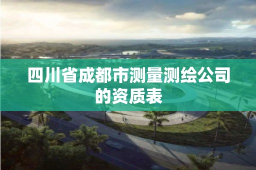 四川省成都市測量測繪公司的資質表