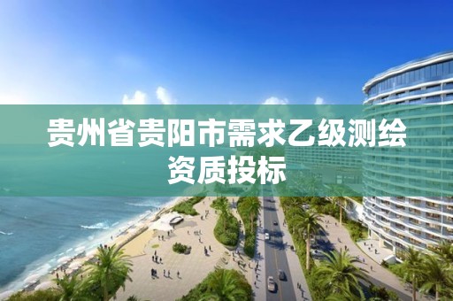 貴州省貴陽市需求乙級測繪資質(zhì)投標(biāo)