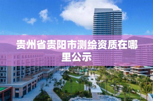 貴州省貴陽市測繪資質在哪里公示