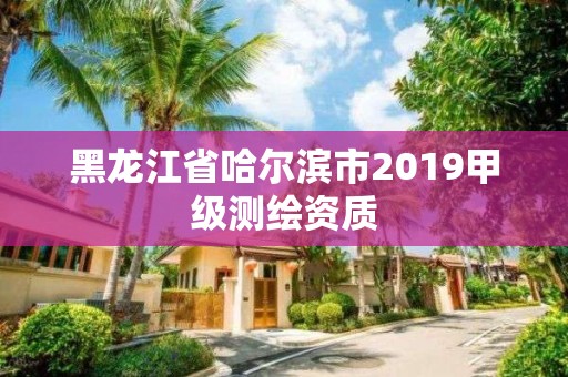 黑龍江省哈爾濱市2019甲級(jí)測(cè)繪資質(zhì)