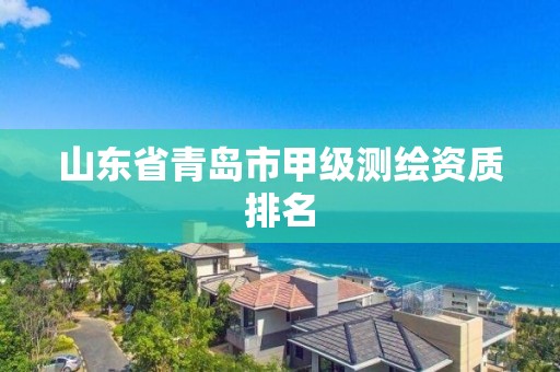 山東省青島市甲級測繪資質排名