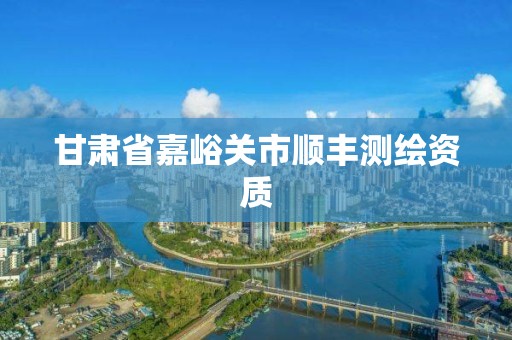 甘肅省嘉峪關市順豐測繪資質