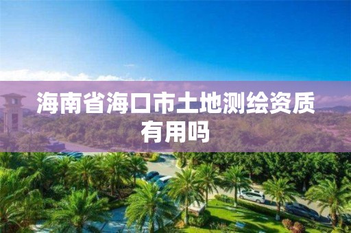 海南省海口市土地測繪資質有用嗎