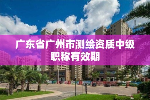 廣東省廣州市測繪資質(zhì)中級職稱有效期