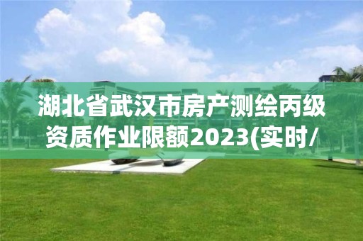 湖北省武漢市房產(chǎn)測繪丙級資質(zhì)作業(yè)限額2023(實(shí)時(shí)/更新中)