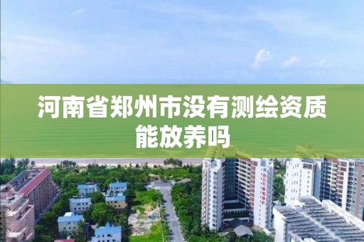 河南省鄭州市沒有測繪資質能放養嗎