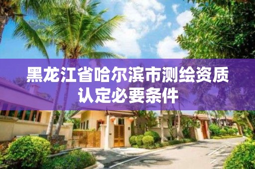 黑龍江省哈爾濱市測繪資質認定必要條件