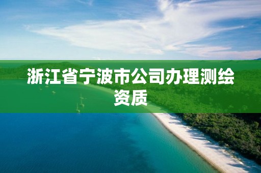 浙江省寧波市公司辦理測繪資質