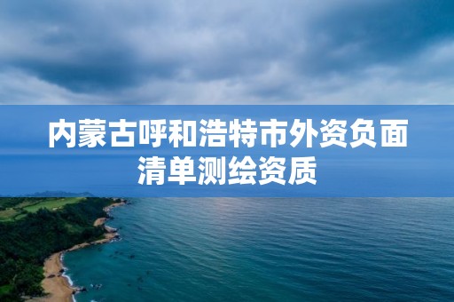 內蒙古呼和浩特市外資負面清單測繪資質