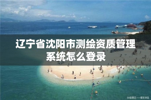 遼寧省沈陽市測繪資質管理系統怎么登錄