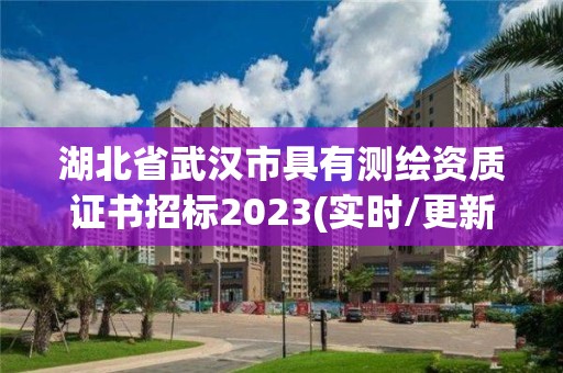 湖北省武漢市具有測繪資質證書招標2023(實時/更新中)