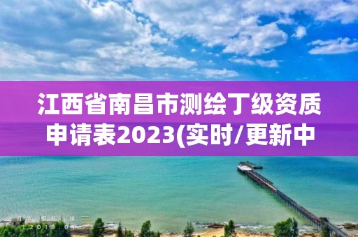 江西省南昌市測繪丁級資質(zhì)申請表2023(實(shí)時/更新中)