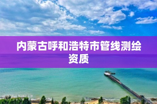 內蒙古呼和浩特市管線測繪資質