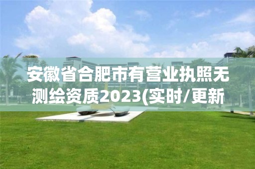 安徽省合肥市有營業執照無測繪資質2023(實時/更新中)