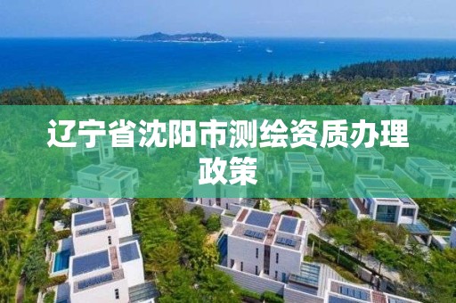 遼寧省沈陽市測繪資質辦理政策