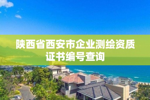 陜西省西安市企業(yè)測繪資質證書編號查詢