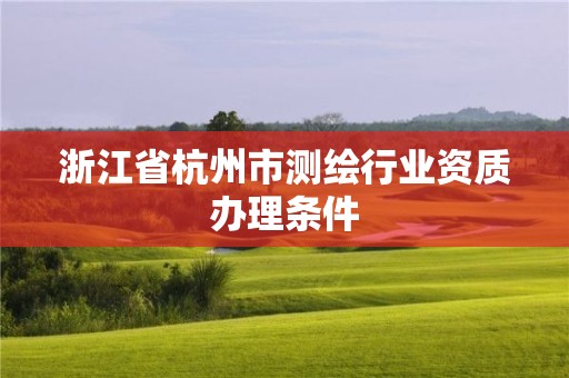 浙江省杭州市測(cè)繪行業(yè)資質(zhì)辦理?xiàng)l件