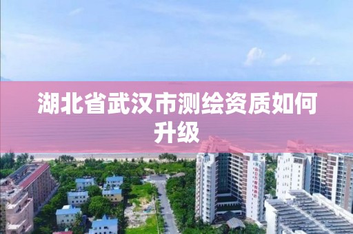 湖北省武漢市測繪資質如何升級