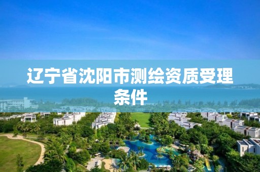 遼寧省沈陽市測繪資質受理條件