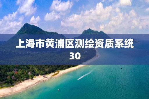 上海市黃浦區測繪資質系統30