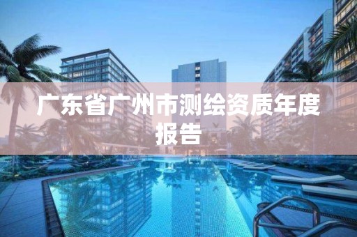 廣東省廣州市測繪資質年度報告