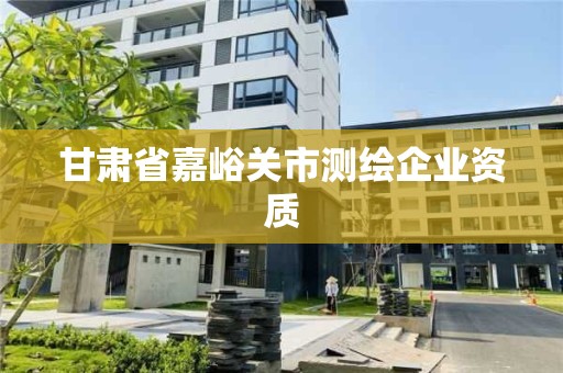 甘肅省嘉峪關市測繪企業資質