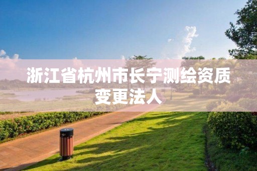 浙江省杭州市長(zhǎng)寧測(cè)繪資質(zhì)變更法人