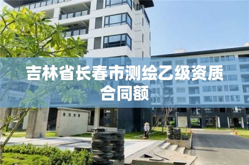 吉林省長春市測繪乙級資質(zhì)合同額