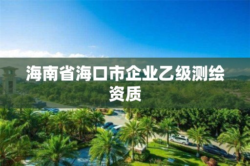 海南省海口市企業乙級測繪資質