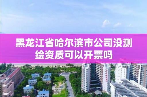 黑龍江省哈爾濱市公司沒測繪資質可以開票嗎