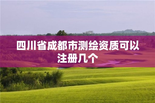 四川省成都市測繪資質可以注冊幾個