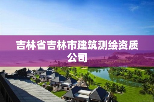 吉林省吉林市建筑測繪資質(zhì)公司