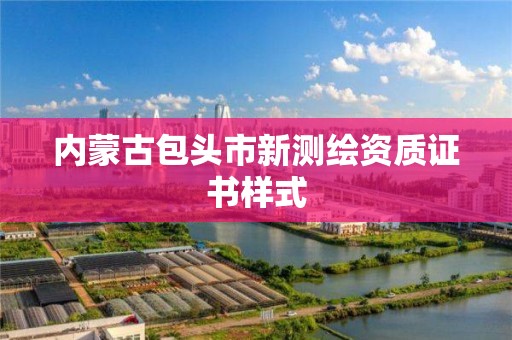 內蒙古包頭市新測繪資質證書樣式