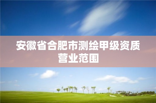 安徽省合肥市測(cè)繪甲級(jí)資質(zhì)營(yíng)業(yè)范圍