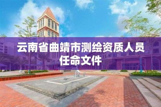 云南省曲靖市測繪資質人員任命文件