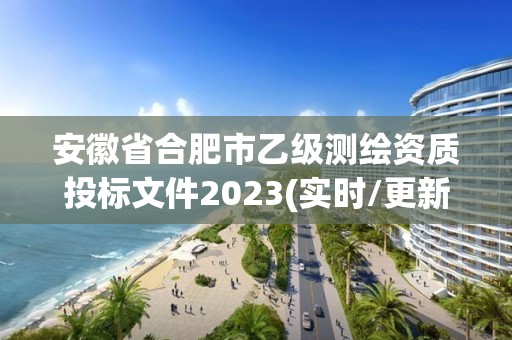 安徽省合肥市乙級測繪資質投標文件2023(實時/更新中)