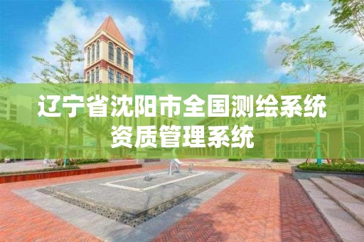 遼寧省沈陽市全國測繪系統資質管理系統