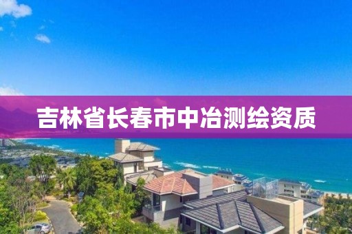 吉林省長春市中冶測繪資質