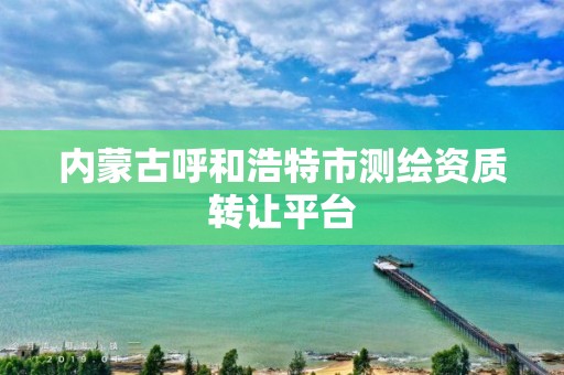 內蒙古呼和浩特市測繪資質轉讓平臺