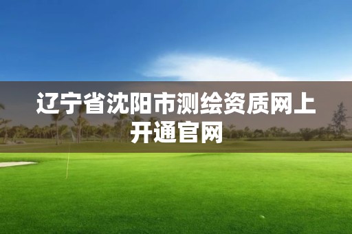 遼寧省沈陽市測繪資質網上開通官網