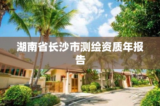 湖南省長沙市測繪資質年報告